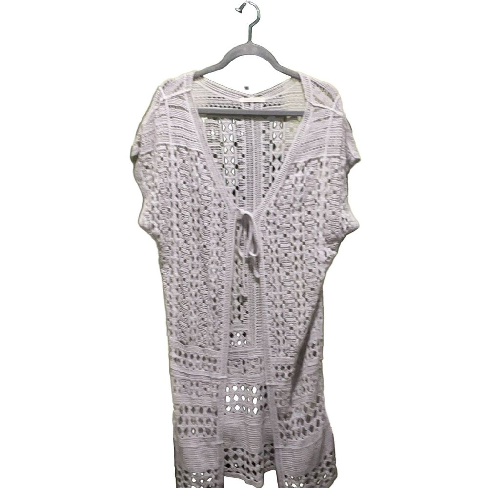 Anthropologie Do everything in love Crochet Knit Open Front Cover Up Cardigan